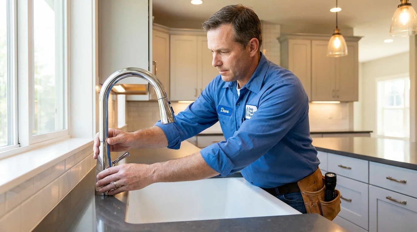 Kitchen faucet installation by Johns Plumbing LLC in Exeter